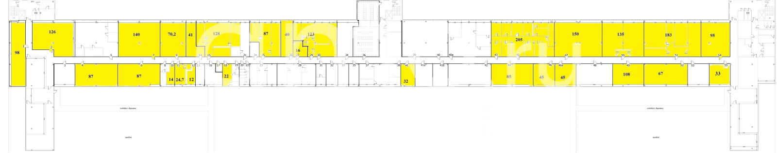 Планировка офиса 14-2298.9 м², 3 этаж, Административное здание «Торговый Дом Кунцево»